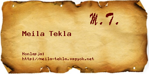 Meila Tekla névjegykártya